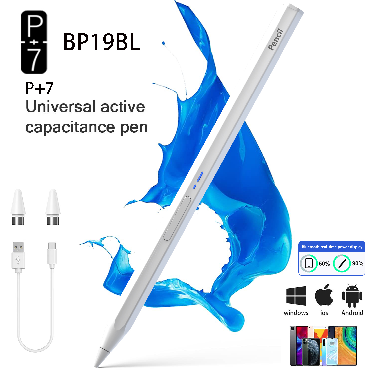 Pen Tablet Accessories - P+7 Universal Hexagonal Stylus PEN Untuk