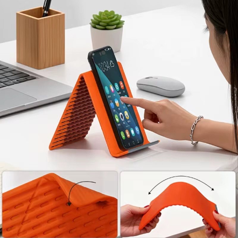 Essential Tablet Accessories - Penyangga Ponsel Silikon Lipat Fleksibel Portabel,
